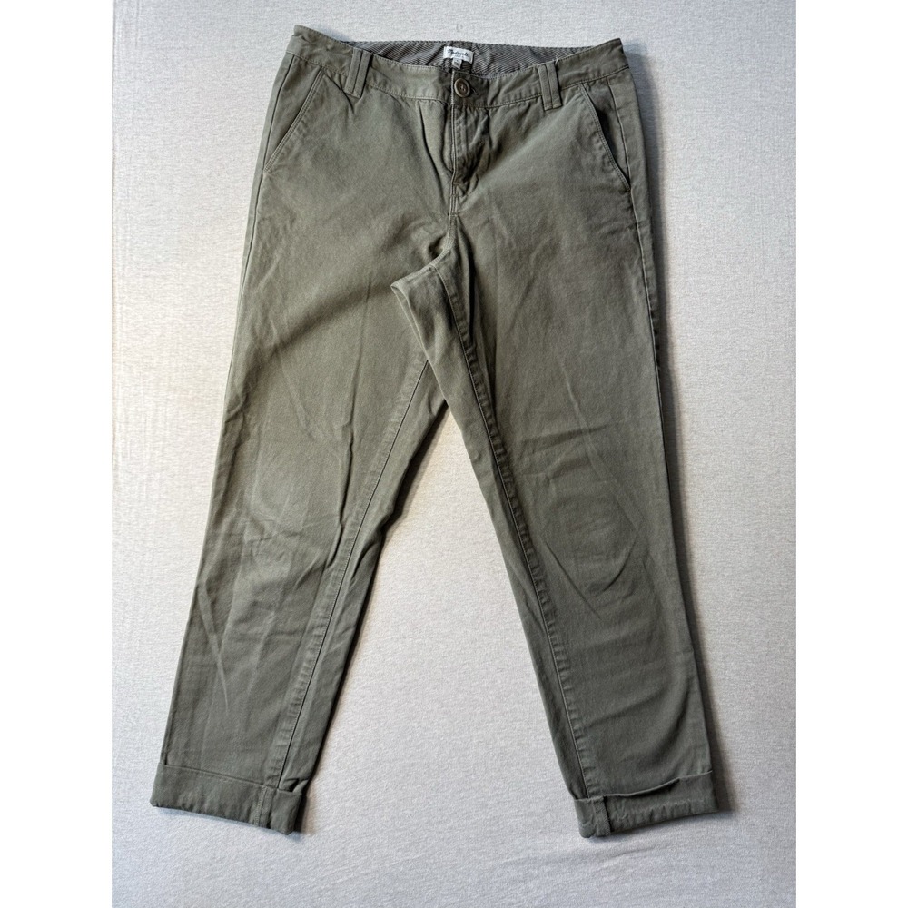 Madewell Woman's Olive Green 100% Cotton Slacks Size 4